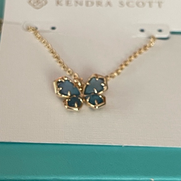 Kendra Scott Gold Chain with Blue Butterfly Pendant - Picture 2 of 4